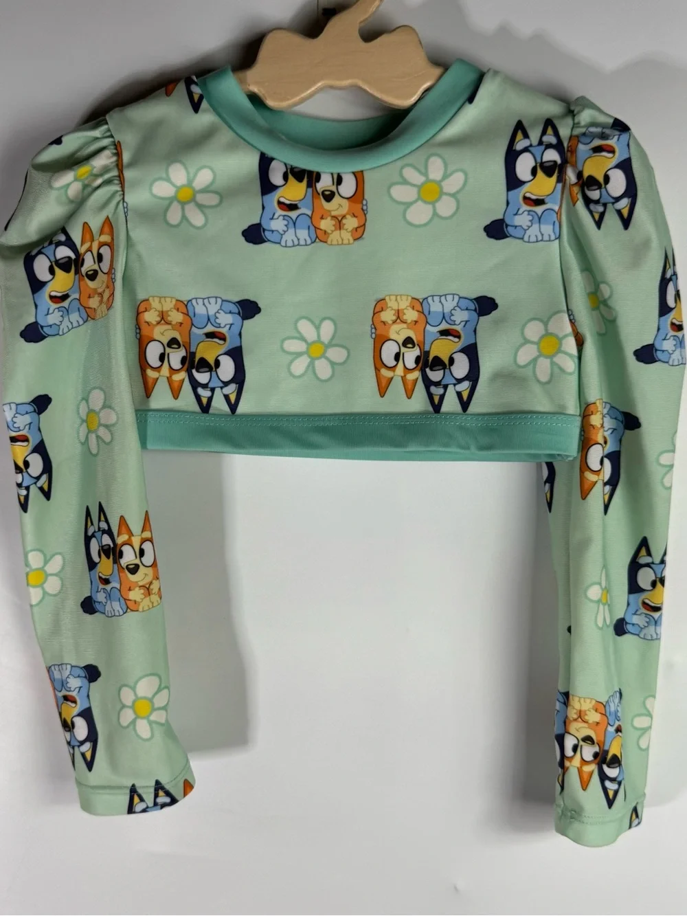 Bluey Girls 3T Teal Blue Two Piece Swimsuit Set Bathing Suit Summer Beachwear